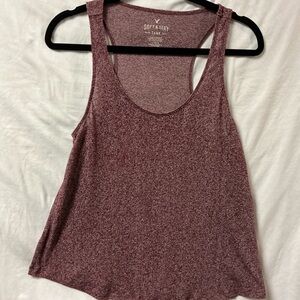 American Eagle Outfitters Marled Burgundy Scoop Tank